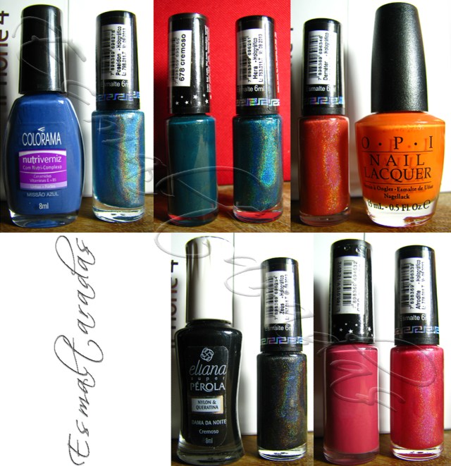 Esmaltes mão esquerda Hits Olimpo